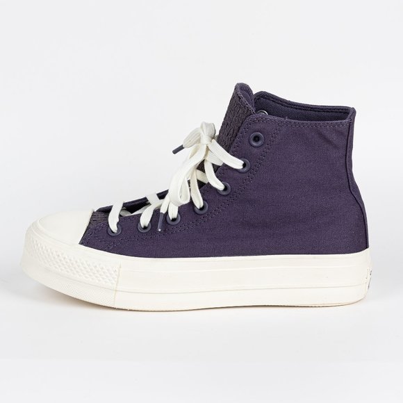 Converse Chuck Taylor All Star lift platform tonal jacquard Plum Raisin W Size 8 - Picture 10 of 11